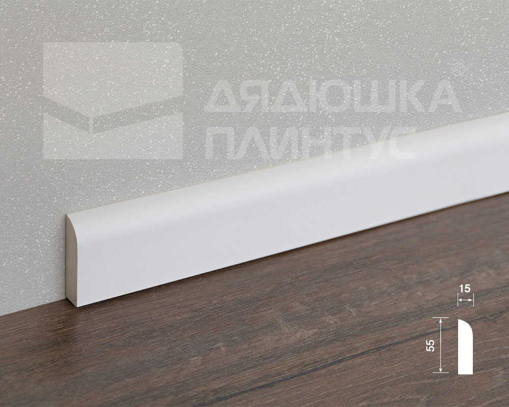 Плинтус из полистирола высокой плотности HI WOOD BE55 55мм х 15мм х 2,0м.