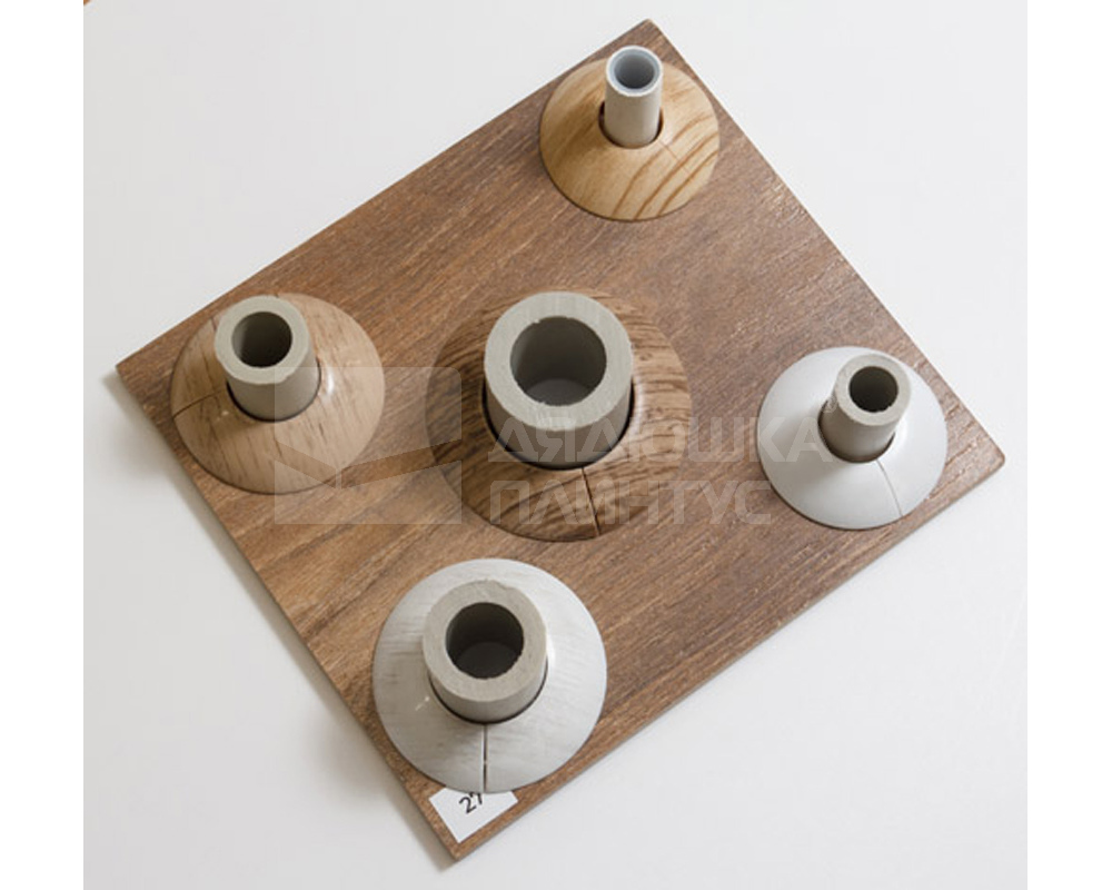 Обвод для труб 3/4 ПВХ ИДЕАЛ 28мм 253 Ясень Серый