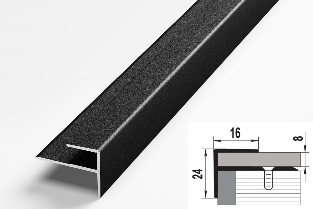 Профиль угловой ПУ 15.2700.215 Черный