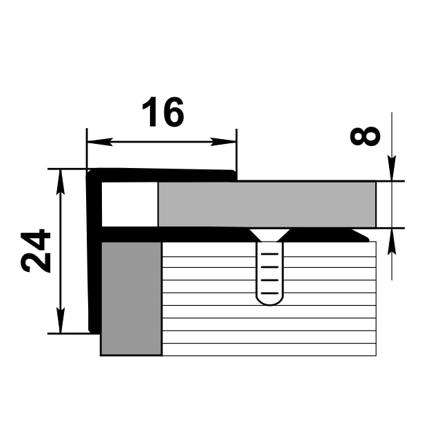 Профиль угловой ПУ 15.2700.215 Черный