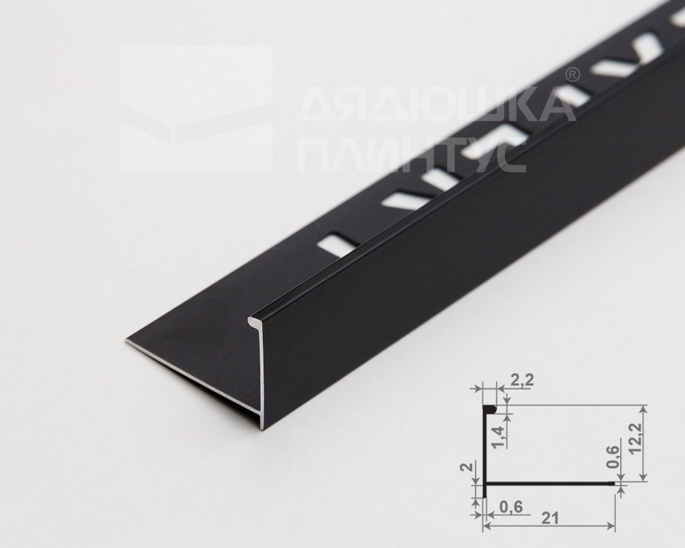 Профиль окантовочный Волшебная палочка Expert MSPKE 01-12K.2700.15 12Kмм 2,7м Чёрный