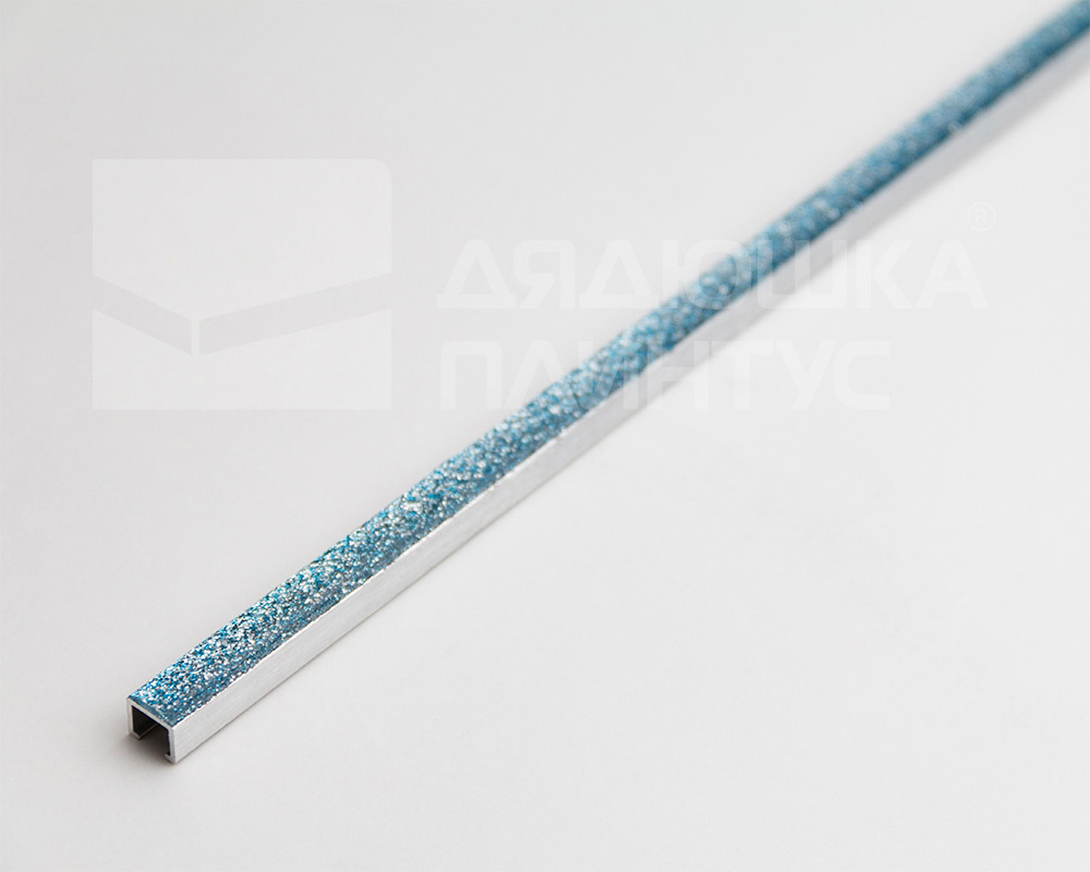 Профиль алюминиевый П-образный Alumacer 8*10мм 2,4м Бирюзовый