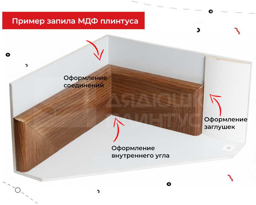 Плинтус МДФ Лука Пл 80МДФ.2400.Point line 24018 Дуб скальный темный