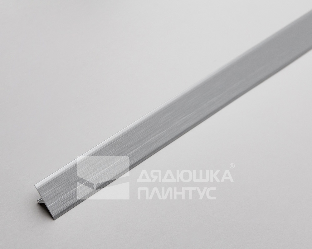 Профиль Т-образный ПТ-18 браш серебро/мат
