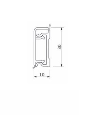 Кухонный плинтус Thermoplast AP630-1201 Серебро матовое