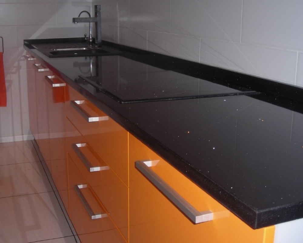 Плинтус для столешниц BL44 Black stone 37*24*3000 мм.