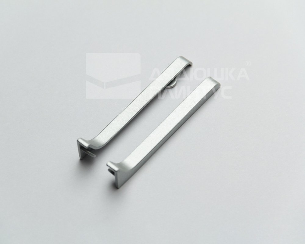 Заглушки для плинтуса Волшебная палочка 60 мм Серебро матовое