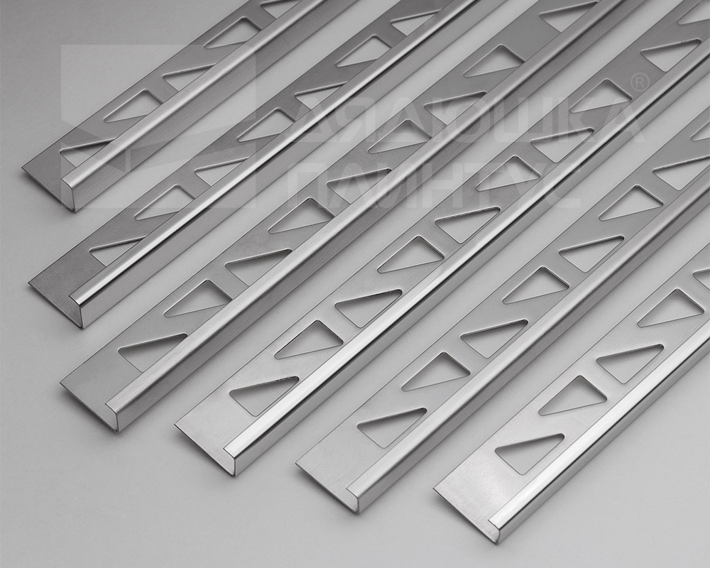 Профиль для кафеля внешний 10мм 2,7м нерж сталь MSK 10NSP.2700.001