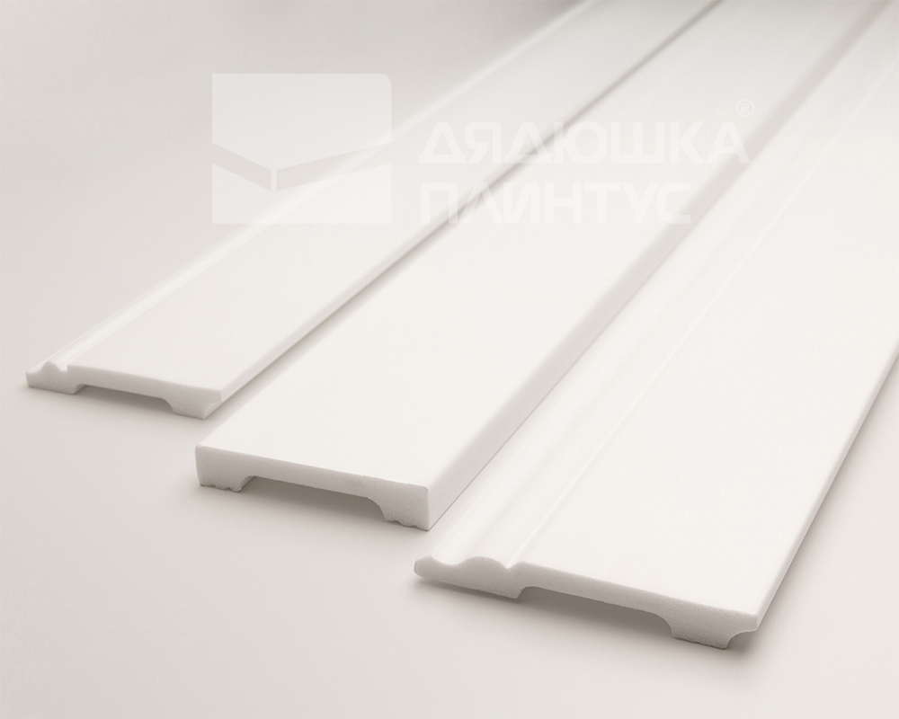 Плинтус из полистирола высокой плотности Волшебная палочка MSPOL 203 100*13*2000 мм Белый под покраску