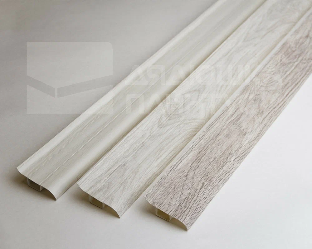 Плинтус ПВХ Идеал Классик 85мм 2,2м 253 Ясень серый