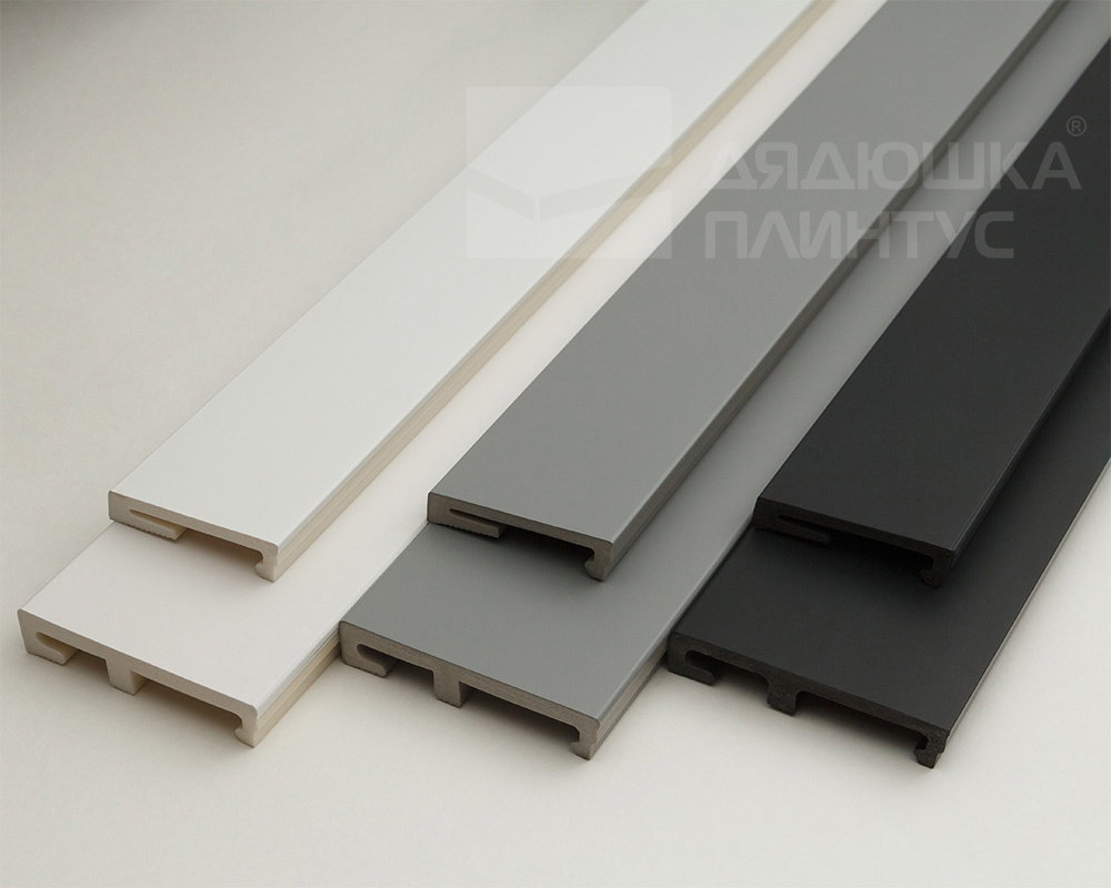 Плинтус напольный Salag Alpha 80*16*2400 мм AP81M3 Чёрный