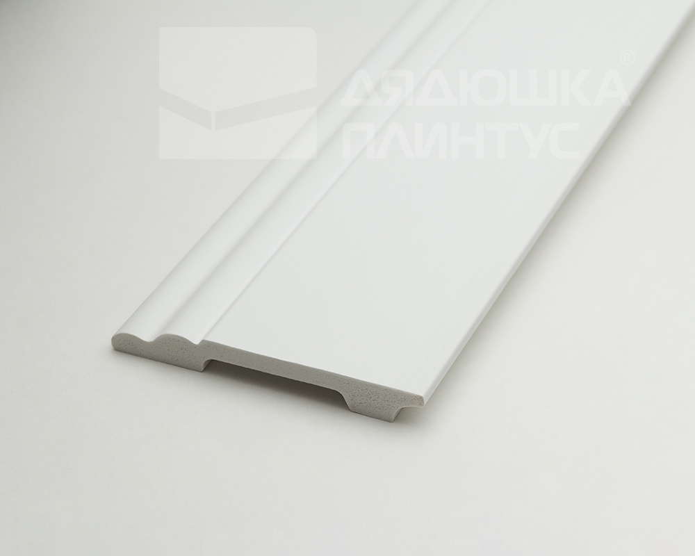 Плинтус из полистирола высокой плотности Волшебная Палочка 100*13*2000. MSPOL 103 Белый под покраску