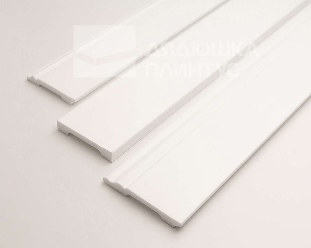 Плинтус из полистирола высокой плотности Волшебная палочка MSPOL 201 80*15*2000 мм Белый под покраску