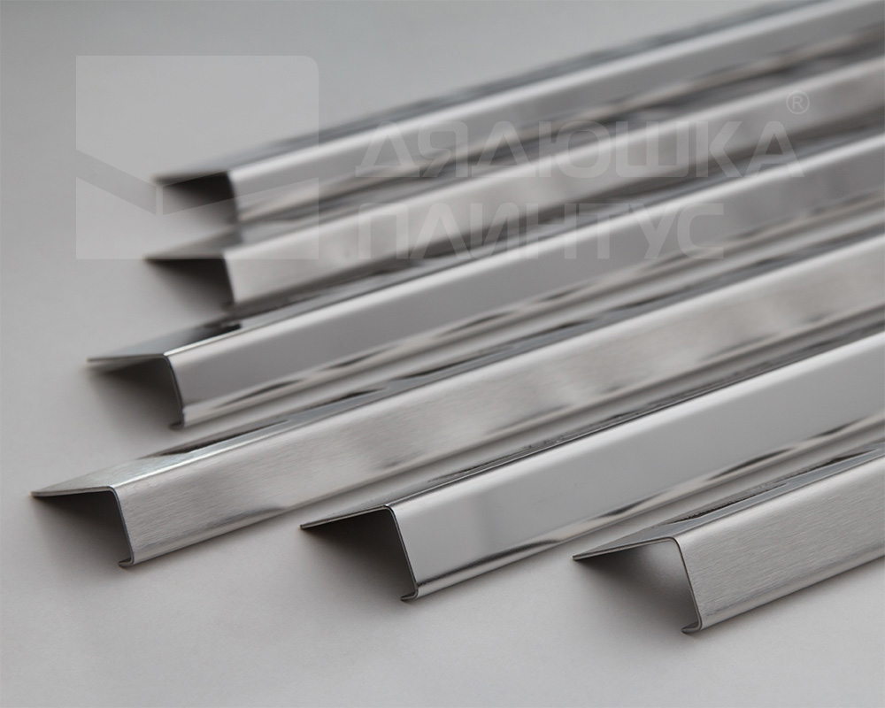 Профиль для кафеля внешний 12мм 2,7м нерж сталь MSK 12NS.2700.001