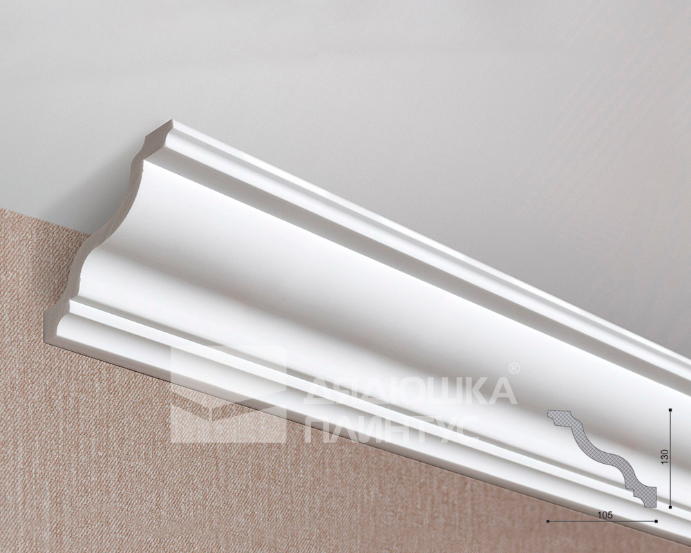 Карниз потолочный NMC WT11 130*105*2000 Белый под покраску
