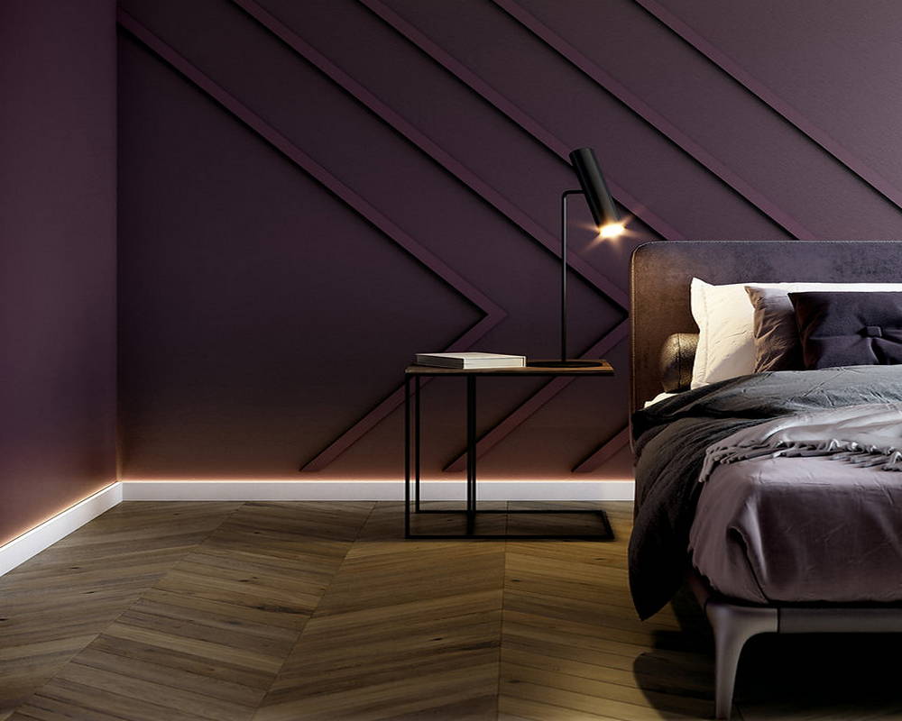 Плинтус из полистирола высокой плотности HI WOOD под подсветку LB98 98,0мм х 19,5мм х 2,0м.