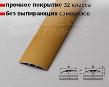 Порог одноуровневый ПС 04-3.900.02л Золото